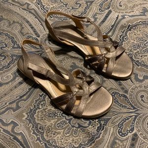 Naturalizer Gold Metallic Sandals